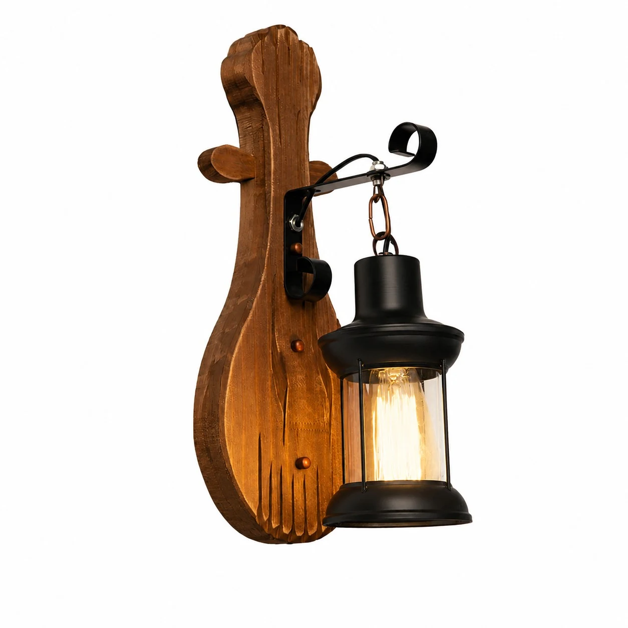 Gourd Backplate Lantern Sconce