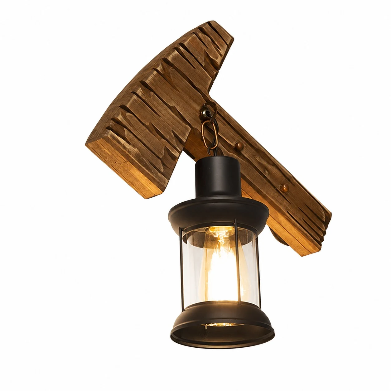 Crossbeam Hanging Lantern Sconce