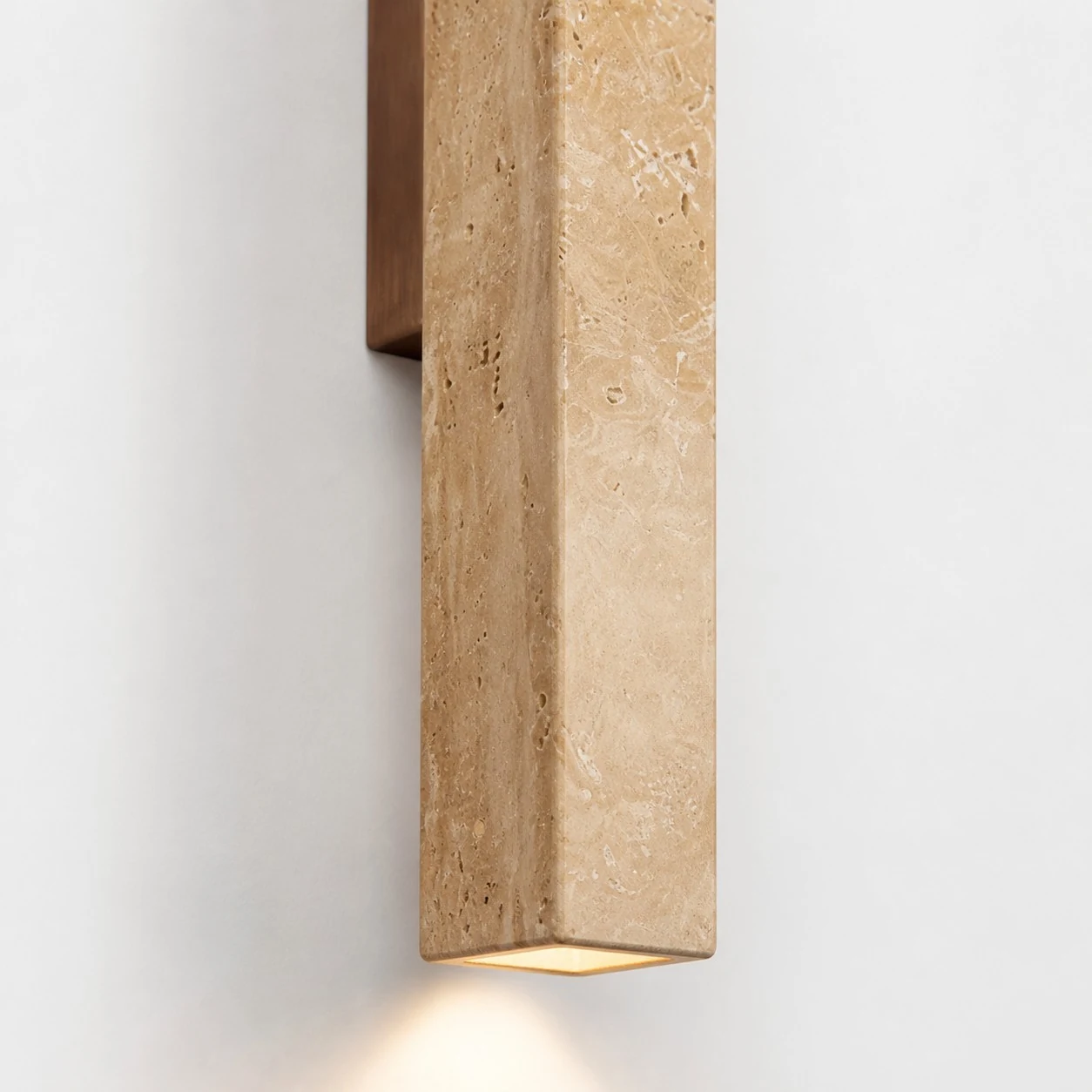 stone linear wall sconce scene