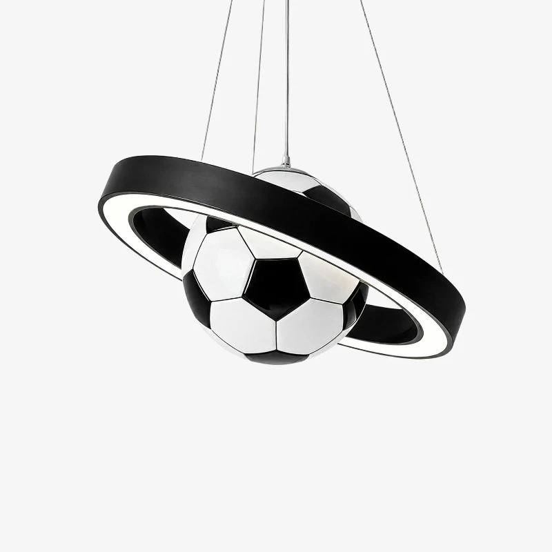 Black soccer pendant chandelier product view