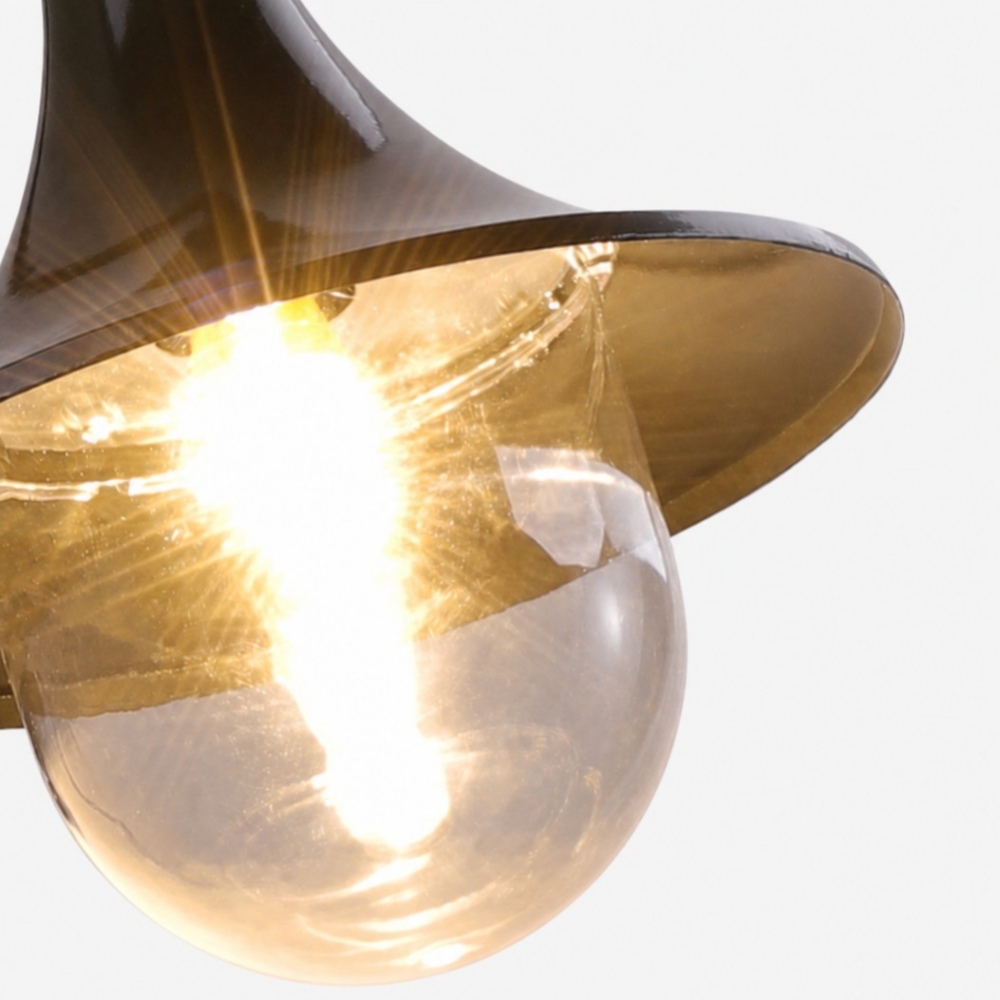 Warm E27 filament glow through the PMMA shade