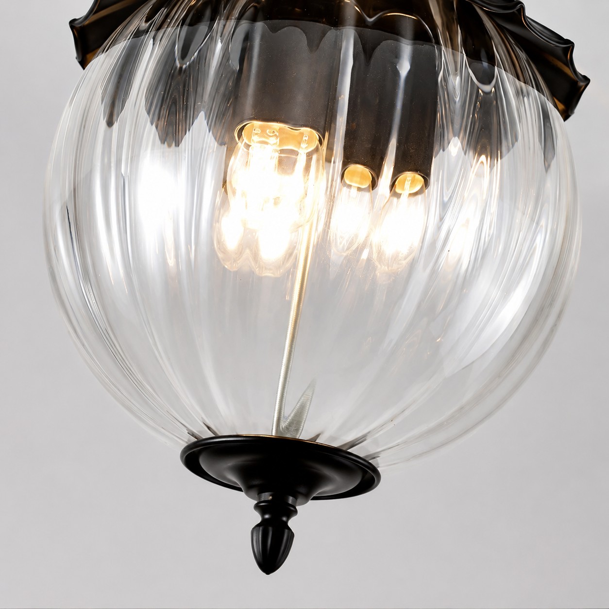Konoha and Banana Leaf Wooden Ceiling Fan Light