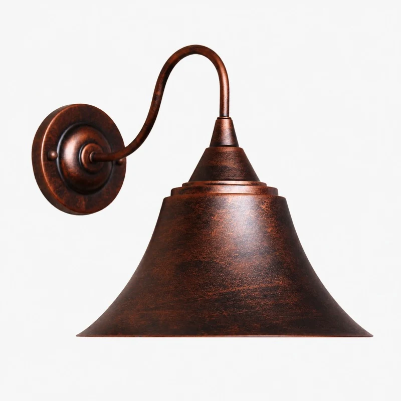 Rust finish outdoor wall sconce