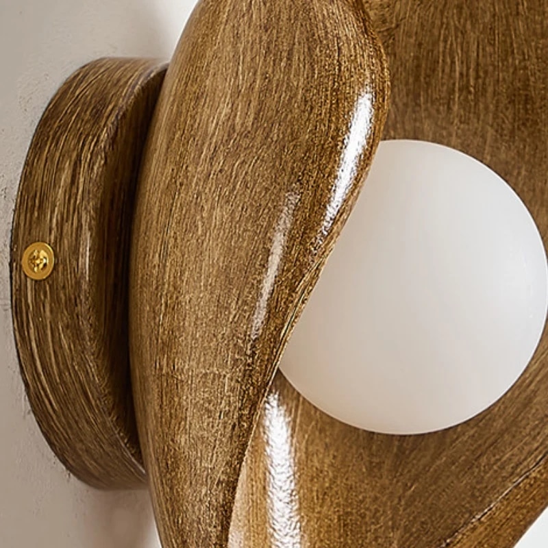 resin wall sconce detail