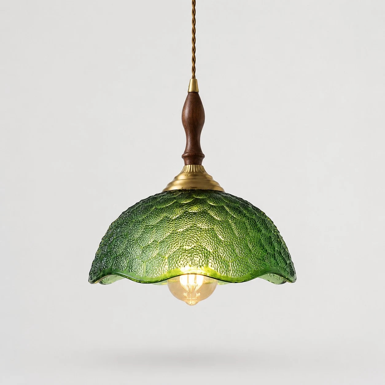 Green glass pendant product cutout
