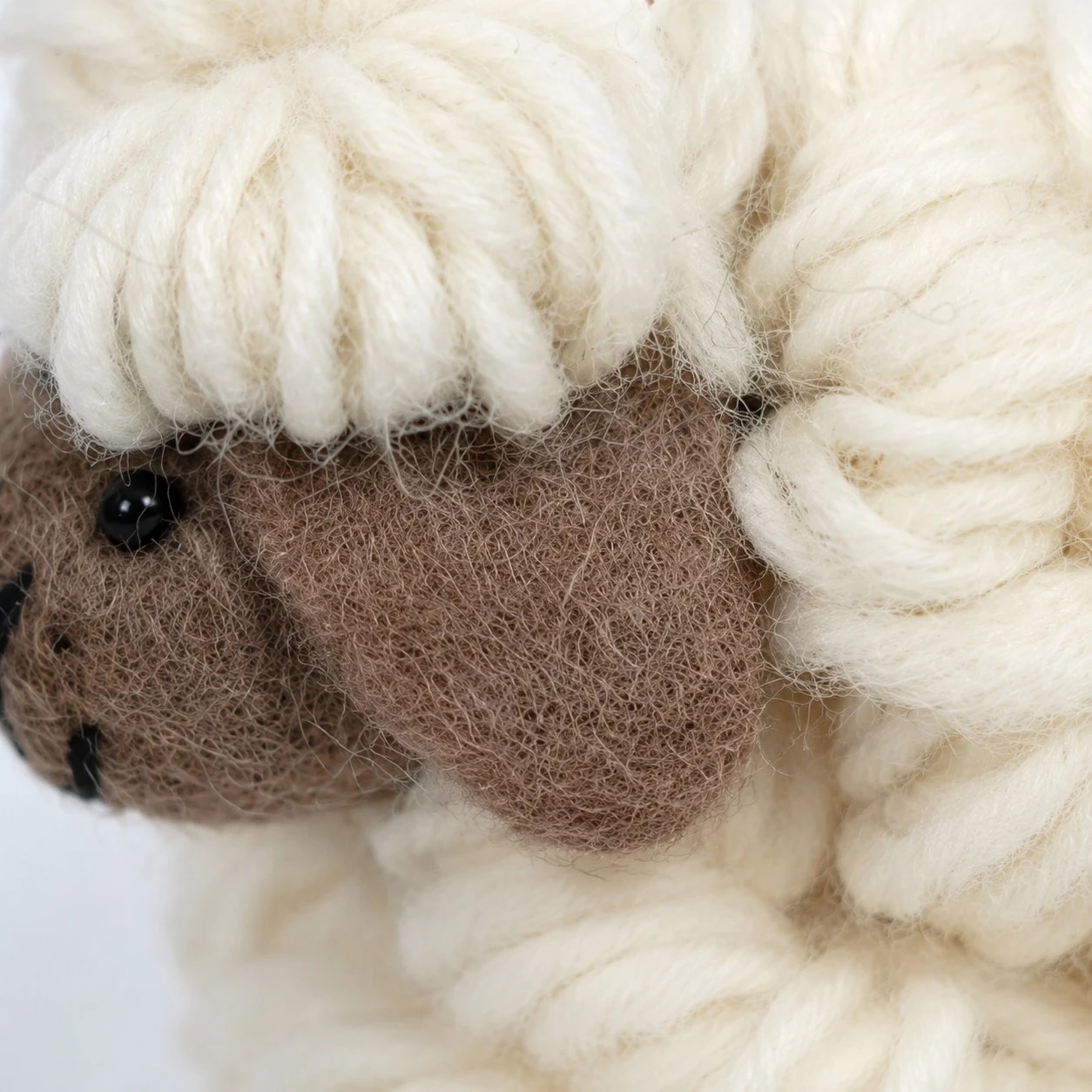 handmade wool felt sheep figurine