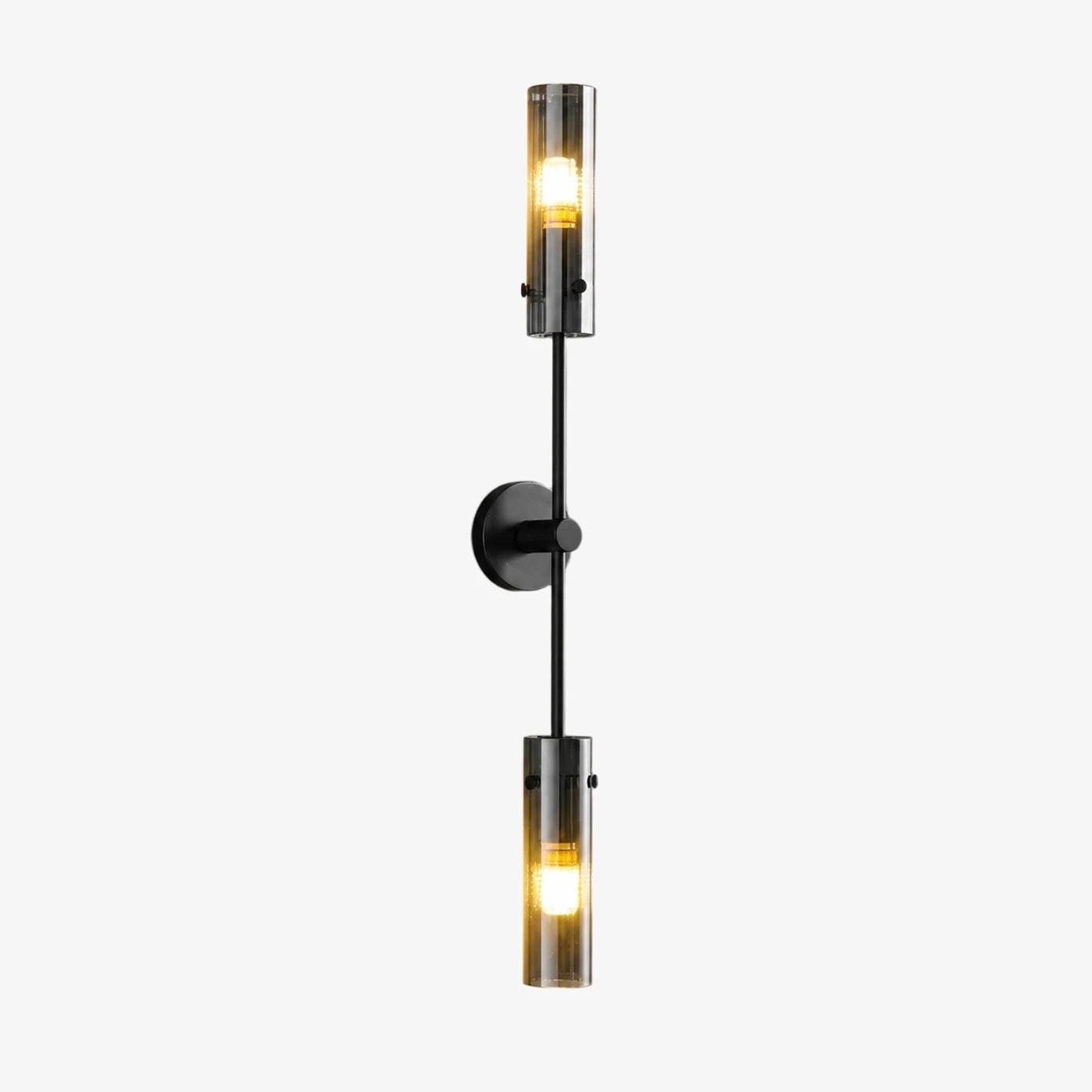 Copper black alabaster wall sconce with two light heads