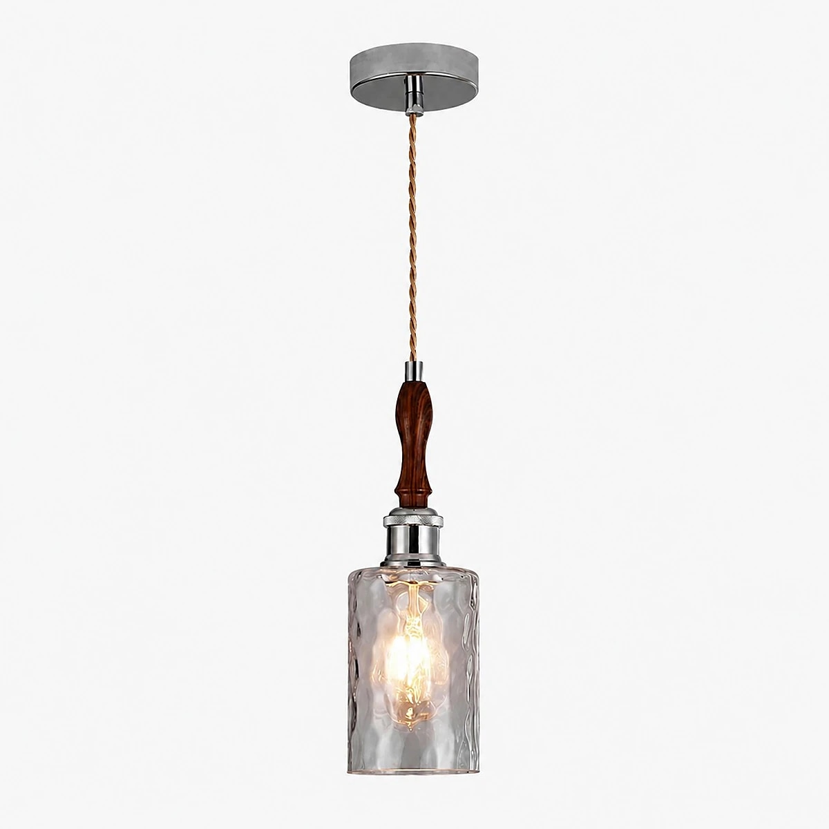 02 smoke gray glass chrome wood pendant sku