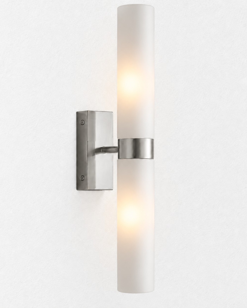 Dani wall sconce in Poliertes Nickel with Milchglas shades